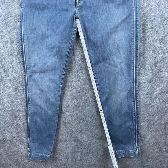 Salsa Jeans Womens 33W Push In Secret Stretch Taper Cropped Faux Zipper Side - Picture 4 of 9